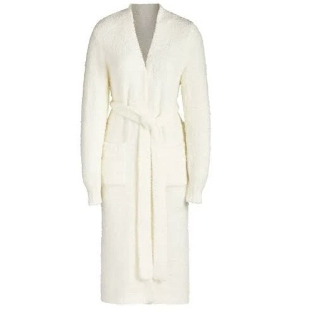 SKIMS Women Robe Size Medium‎ Cozy Knit Boucle Fuzzy Lounge no belt